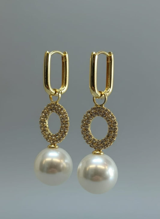 Modern Pearl Orbit Dangles